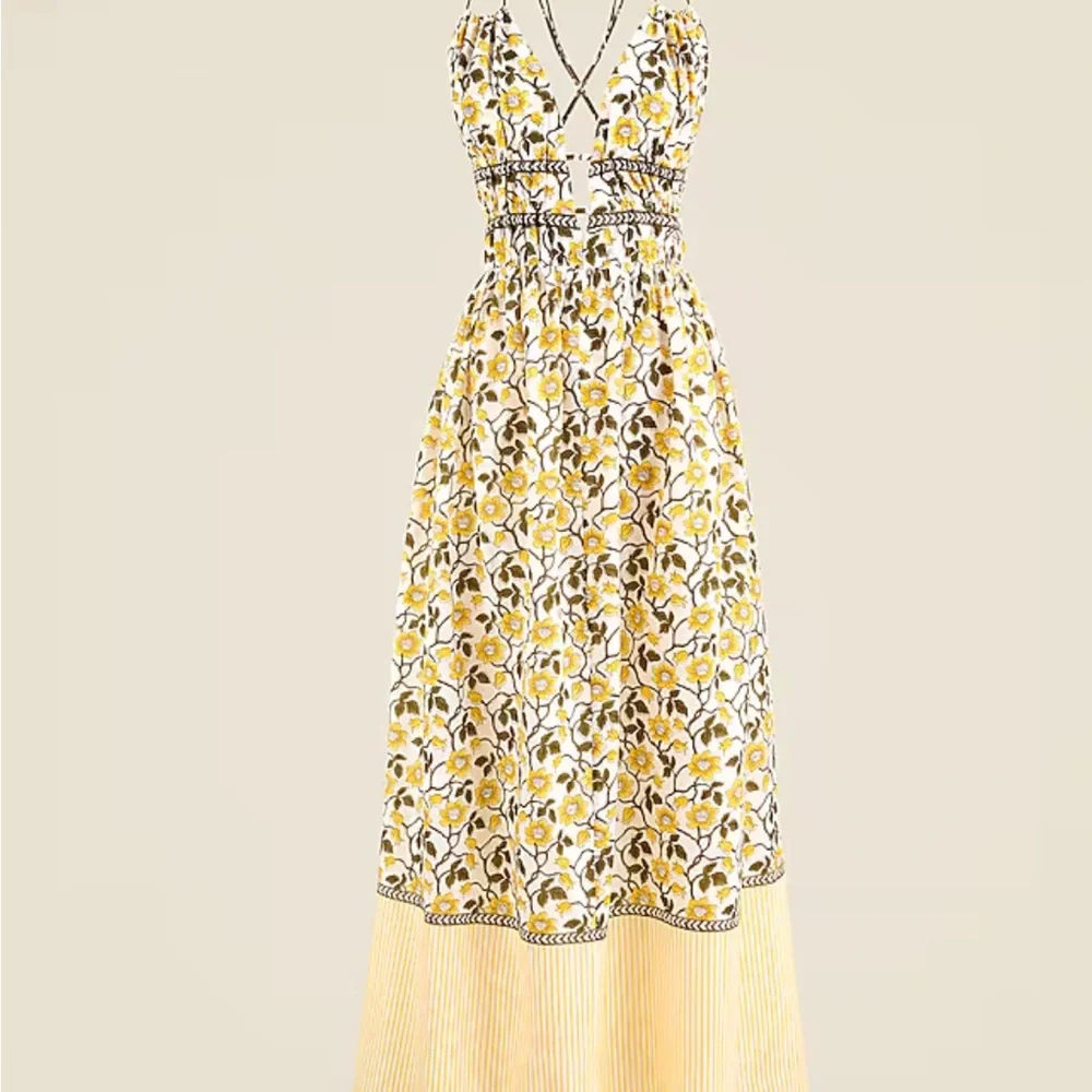 J Crew Floral Yellow Sun Dress, NWT, size M - Picture 2 of 4